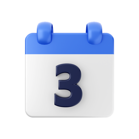 Date 3 3D Icon