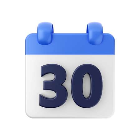 Date 30 3D Icon
