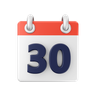 3d calendar date emoji