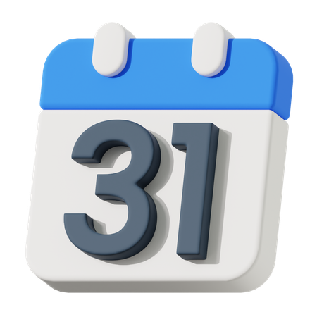 Date 31  3D Icon