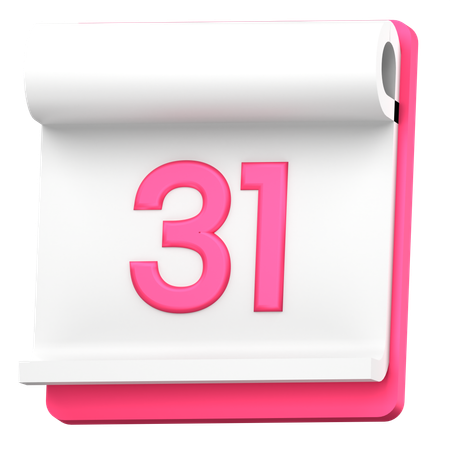 Date 31  3D Icon