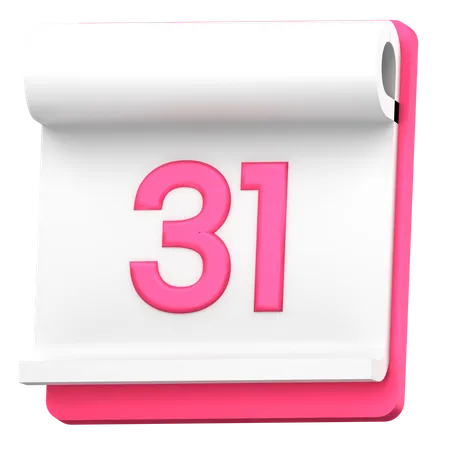 Date 31  3D Icon