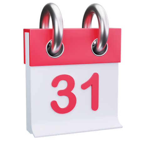 Date 31  3D Icon