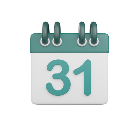 Date 31  3D Icon