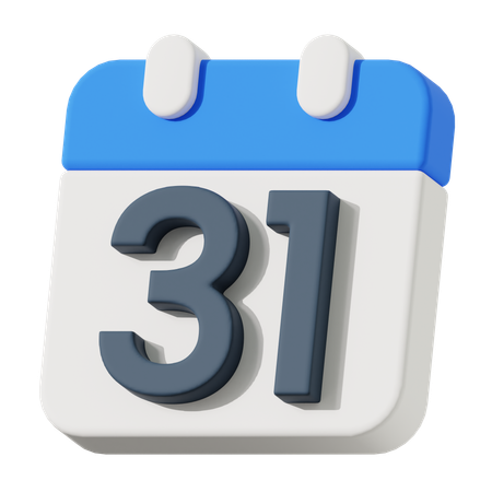 Date 31  3D Icon