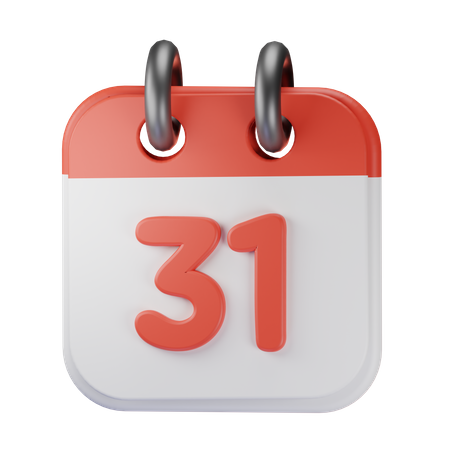 Date 31  3D Icon