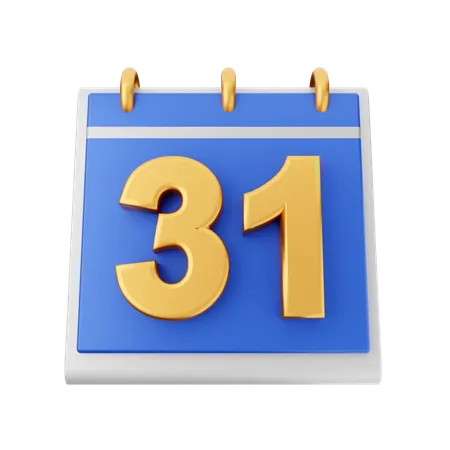 Date 31  3D Icon