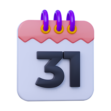 Date 31 3D Icon
