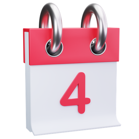 Date 4  3D Icon