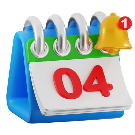 Date 4  3D Icon