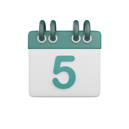 Date 5  3D Icon