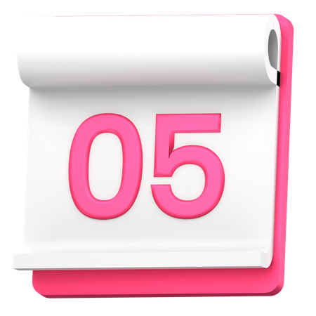 Date 5  3D Icon