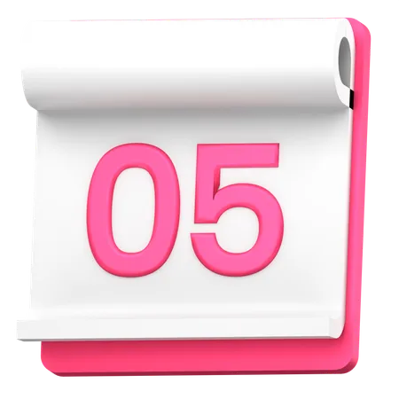 Date 5  3D Icon