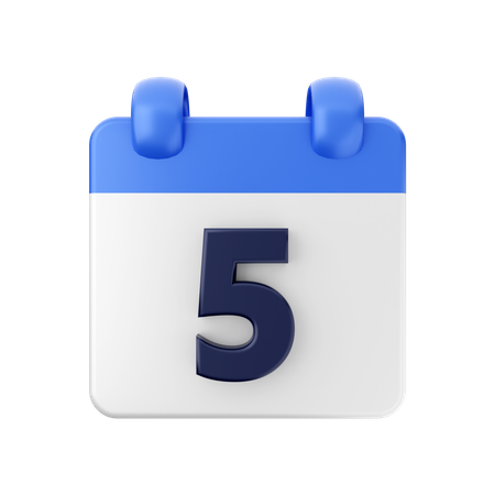 Date 5  3D Icon