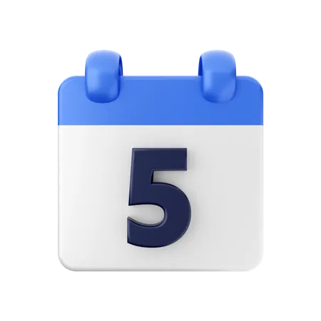 Date 5  3D Icon