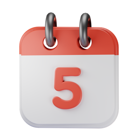 Date 5  3D Icon