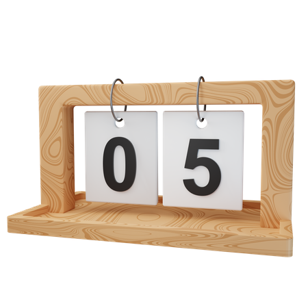 Date 5  3D Icon