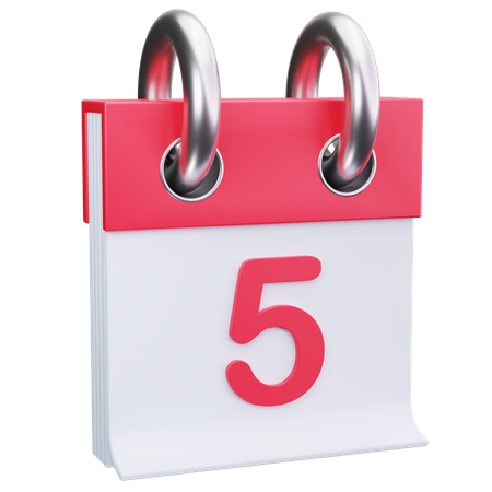 Date 5  3D Icon