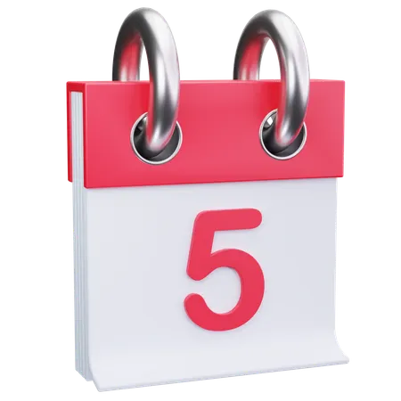 Date 5  3D Icon