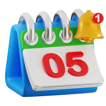 Date 5  3D Icon