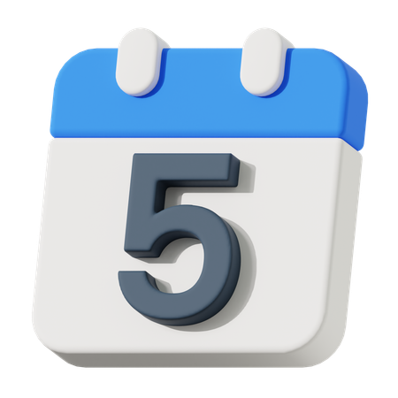 Date 5  3D Icon