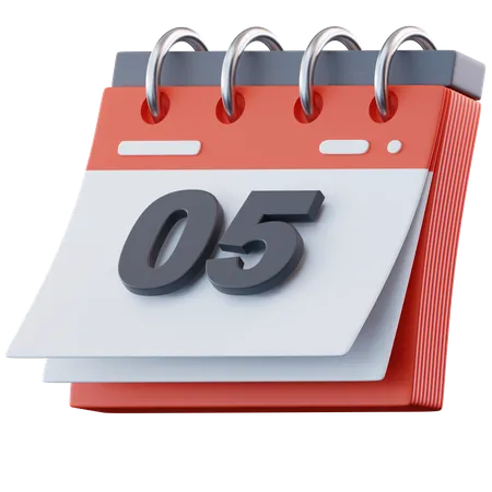 Date 5  3D Icon