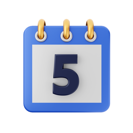 Date 5 3D Icon
