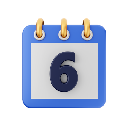 Date 6 3D Icon
