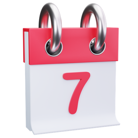 Date 7  3D Icon