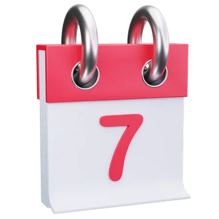 Date 7  3D Icon