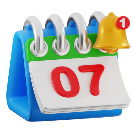 Date 7  3D Icon