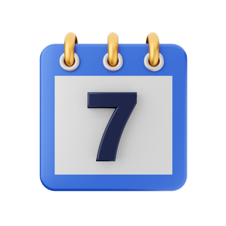 Date 7 3D Icon