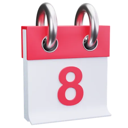 Date 9  3D Icon