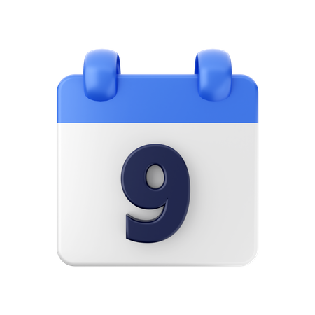 Date 9 3D Icon