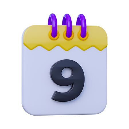 Date 9 3D Icon