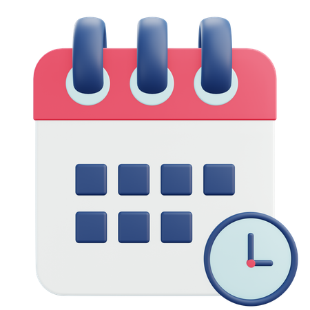 Date And Time  3D Icon