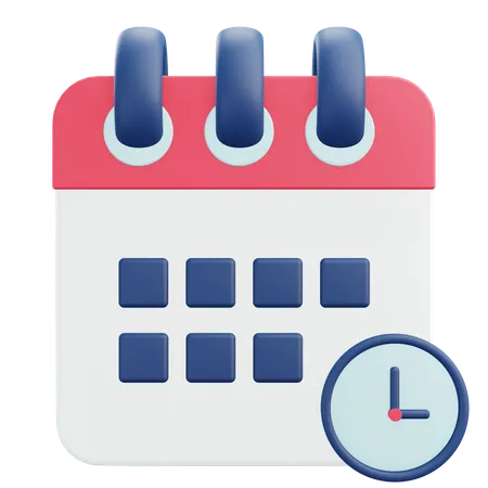 Date And Time  3D Icon