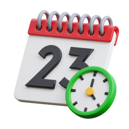 Date and Time  3D Icon