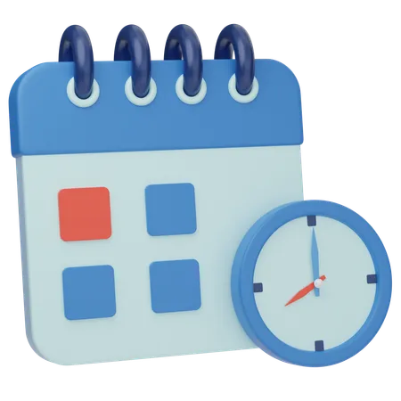 Date And Time  3D Icon