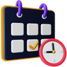 design assets for calendar and clock