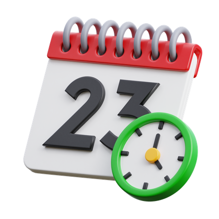 Date and Time 3D Icon