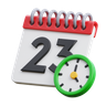 3d calendar and date emoji
