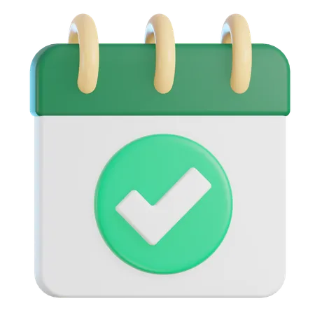 Accepter la date  3D Icon