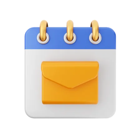 Date du courrier  3D Icon