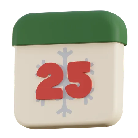 Date de Noël  3D Icon