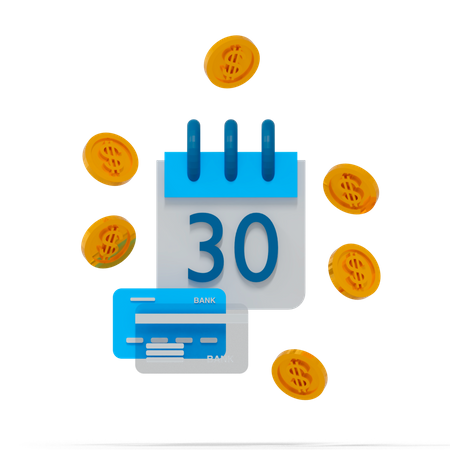 Date de paiement  3D Illustration