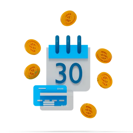 Date de paiement  3D Illustration