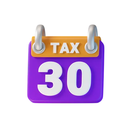 Date de paiement de l'impôt  3D Icon