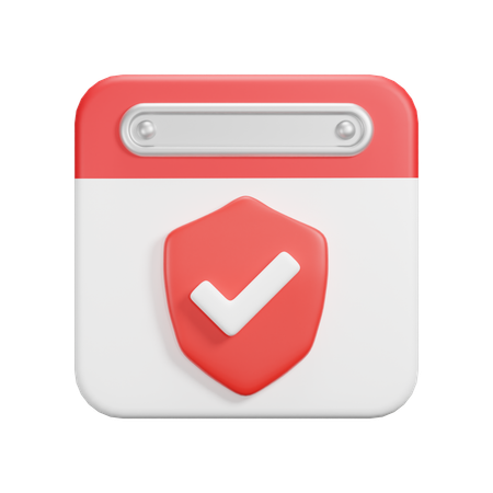 Date de protection  3D Icon