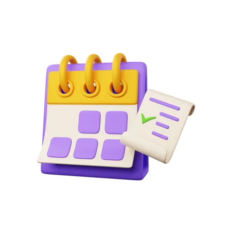 Date du test sur le calendrier  3D Icon